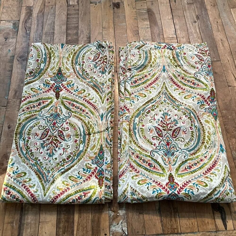 World Market Multicolor Ogee Drape Panels 48" X 96" 2 Panels